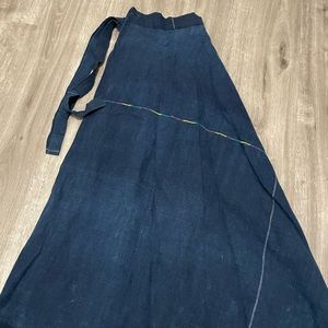 Y2k denim wrap skirt